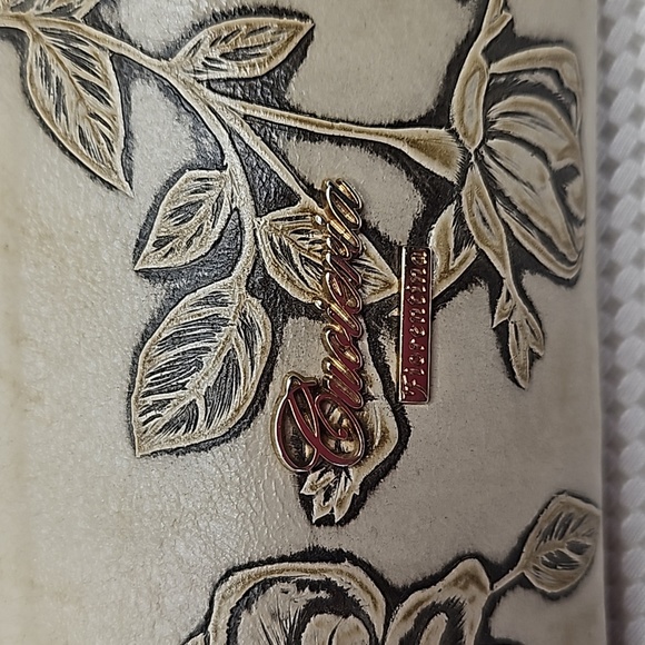 COUIERIA FIORENTINA VINTAGE ITALIAN TOOLED LEATHER MAKE-UP CASE MADE IN ITALY - Picture 2 of 8